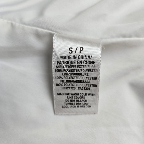 Aeropostale Womens Puffer Vest White Full Zip Quilted Sleeveless Size S/P Y2K - Picture 5 of 6